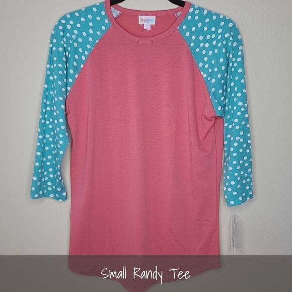 LuLaRoe Randy Small Polka Dot Sleeves NEW - Picture 1 of 1